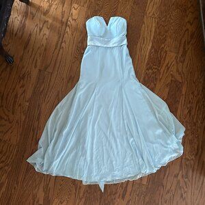 NWT Azazie Cassie Dress Sky Blue